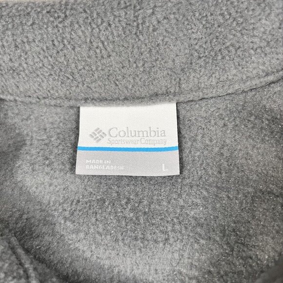Columbia Quarter Button Fleece Pullover Gray Men’s Size Large - Picture 3 of 7